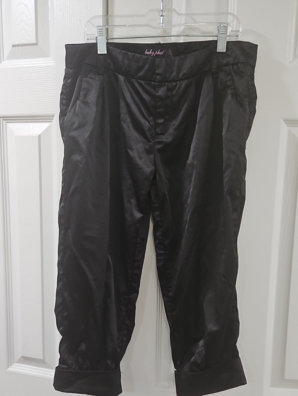 Baby Phat Black Satin Capris